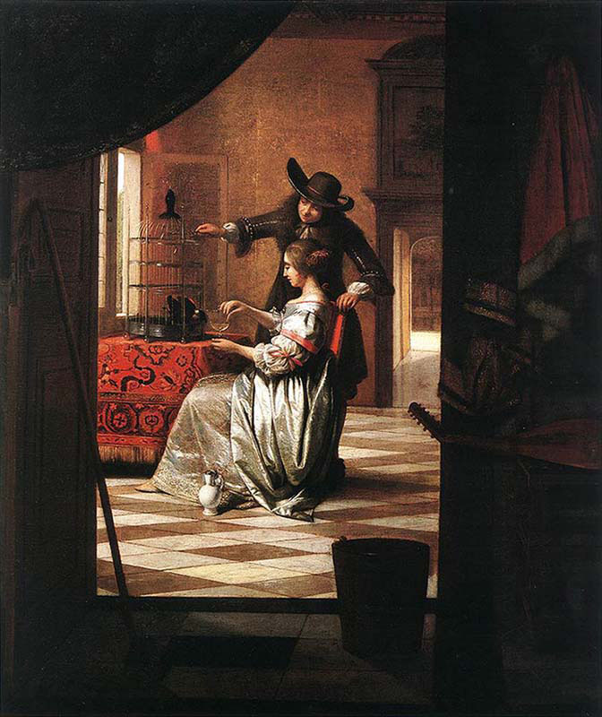 Couple with Parrot 